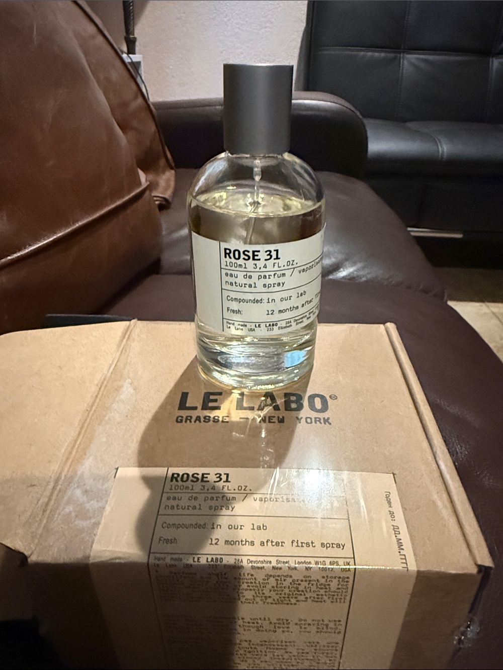 Le Labo Rose 31 Clear Bottle with Silver Cap open box never use
